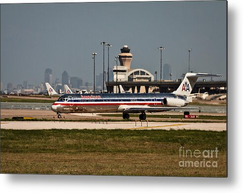 Dallas Metal Print featuring the photograph Dallas Airport and Skyline by Terri Morris