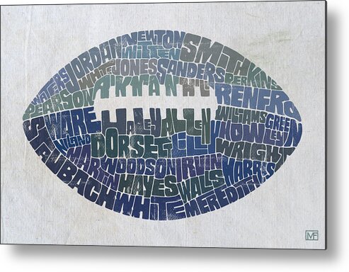 Dallas Metal Print featuring the painting Dallas Cowboy Football by Mitch Frey