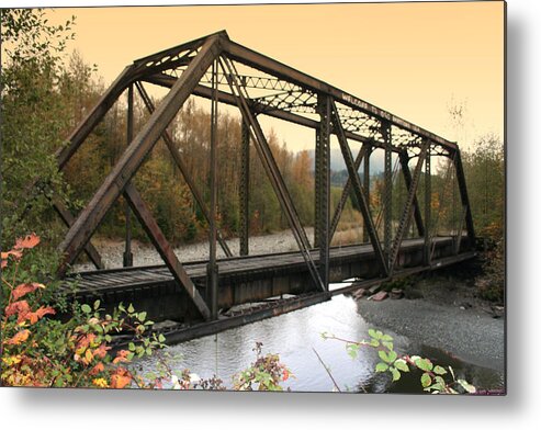 Bridge Metal Print featuring the photograph Darrington Bridge BR-6002 by Mary Gaines