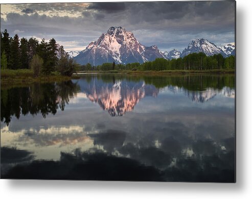 Grand Tetons National Park Metal Print featuring the photograph Dawn at Oxbow Bend by Greg Nyquist