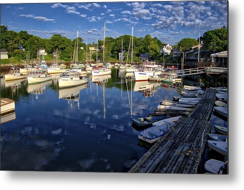 Boat Metal Print featuring the photograph Dawn at Perkins Cove - Maine by Steven Ralser