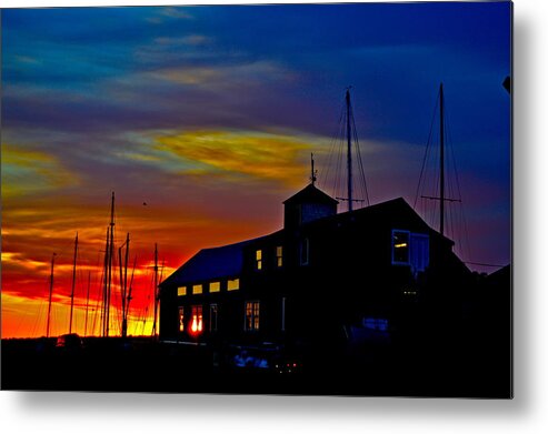 Sunrise Metal Print featuring the photograph Dawn at the Boatbuilder by Jeffrey Canha