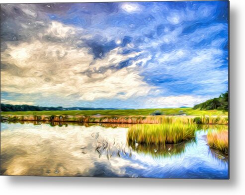 Marsh Metal Print featuring the photograph Day at the Marsh by Ches Black