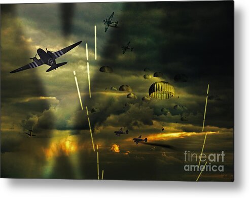 Ww2 Parachute Metal Print featuring the digital art Day of Days by Airpower Art