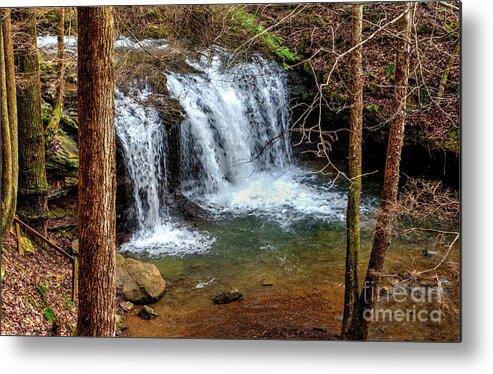 Debord Falls Metal Print featuring the photograph Debord Falls In Winter by Paul Mashburn