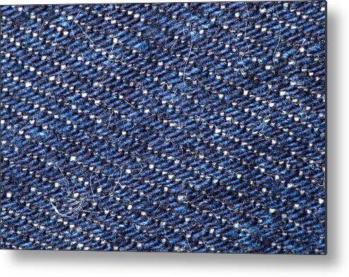 Texture Metal Print featuring the photograph Denim 674 by Michael Fryd