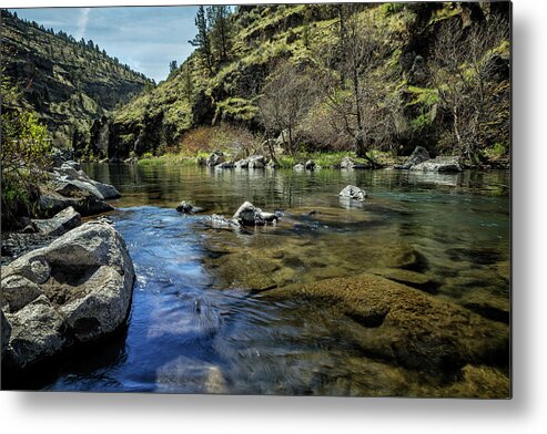 Steelhead Falls Metal Print featuring the photograph Deschutes River below Steelhead Falls by Belinda Greb