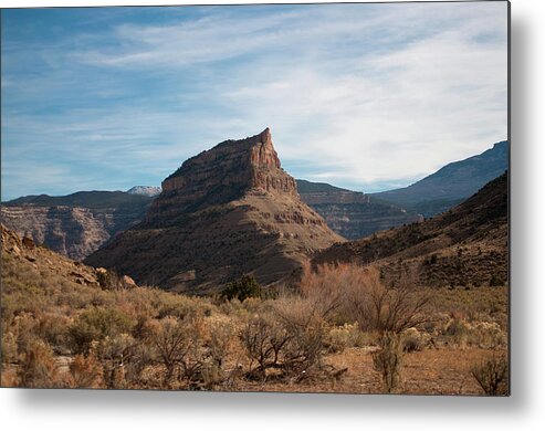 Desert Metal Print featuring the photograph Desert Butte by Julia McHugh