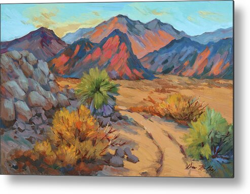 California Desert Metal Print featuring the painting Desert Morning Light by Diane McClary