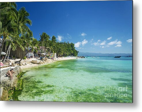 Asia Metal Print featuring the photograph Diniwid Tropical Beach In Boracay Island Philippines by JM Travel Photography