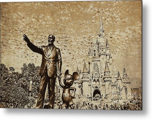 Walt Disney World Metal Print featuring the painting Disney World 0012 by Gull G