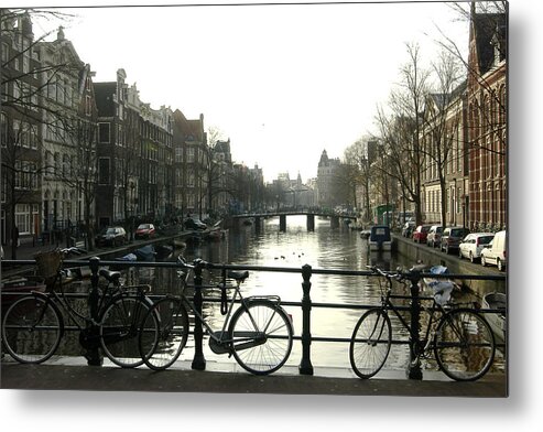 Landscape Amsterdam Red Light District Metal Print featuring the photograph Dnrh1103 by Henry Butz