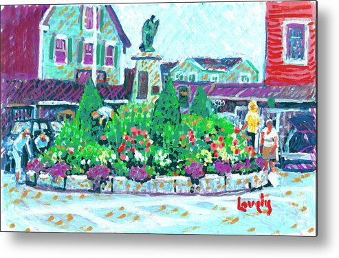 Gardeners Metal Print featuring the painting Dock Square Gardeners by Candace Lovely