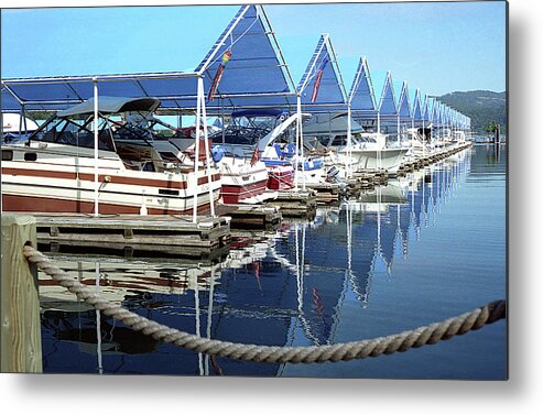  Metal Print featuring the photograph Docked boats by Emanuel Tanjala