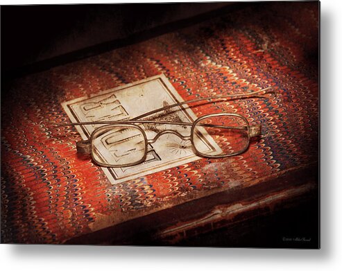 Optician Metal Print featuring the photograph Doctor - Optician - Reading glasses by Mike Savad