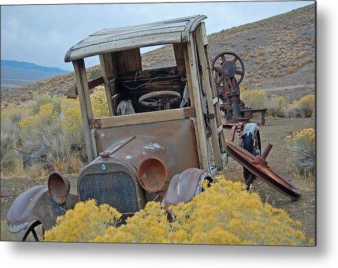 Abandoned Pickup Metal Print featuring the photograph Dodge Brothers Pickup by Ben Prepelka