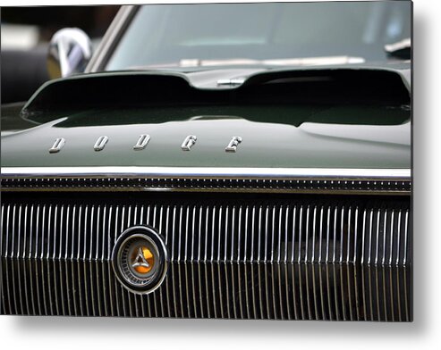  Metal Print featuring the photograph Dodge Charger Hood by Dean Ferreira
