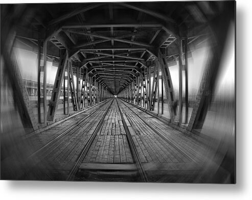 Twarsaw Metal Print featuring the photograph Dodging Trams in Warsaw Poland by Carol Japp