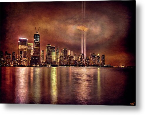 9/11 Metal Print featuring the photograph Downtown Manhattan September Eleventh by Chris Lord