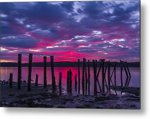 Jericho Hills Photography Metal Print featuring the photograph Dramatic Maine Sunrise by John Vose