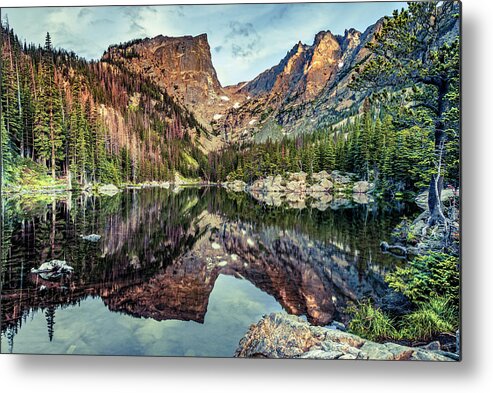 America Metal Print featuring the photograph Dream Lake Reflections And Rocky Mountain National Park Landscape by Gregory Ballos