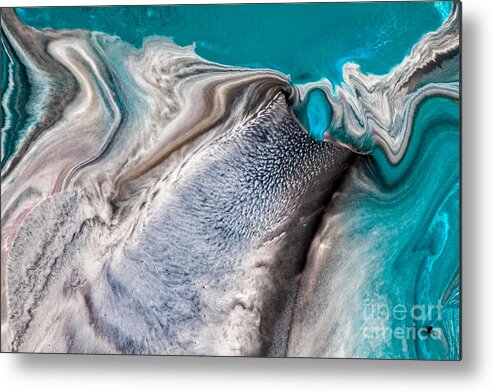 Abstract Metal Print featuring the painting Dreams Like Ocean by Patti Schulze