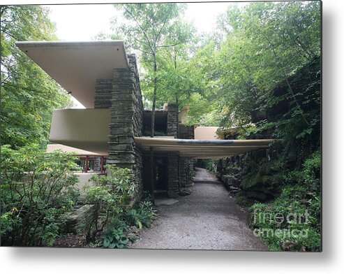 Falling Water Metal Print featuring the photograph Driveway Fallingwater by Chuck Kuhn