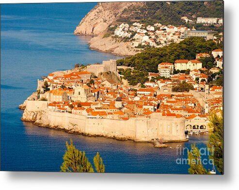 Aerial Metal Print featuring the photograph Dubrovnik Old City by Thomas Marchessault
