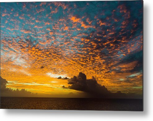 Barbados Metal Print featuring the photograph Dusk, East of Barbados by John Roach