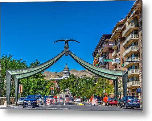 Arch Metal Print featuring the photograph Eagle Gate Monument by Paul LeSage