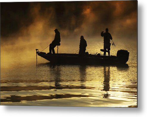 Lake Metal Print featuring the photograph Early Casting Call by Jill Love