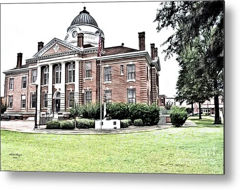 Cityscape Metal Print featuring the digital art Early County GA Courthouse by DB Hayes