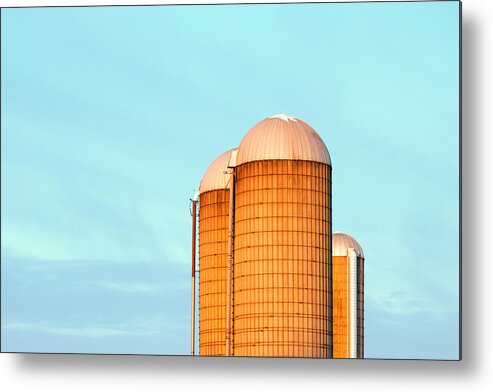 Silos Metal Print featuring the photograph Early Monring Silos by Todd Klassy