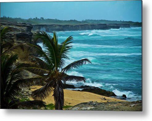 Barbados Metal Print featuring the photograph East coast bay by Stuart Manning