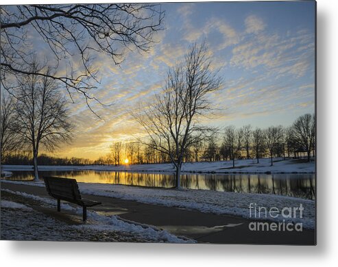 Sunset Metal Print featuring the photograph East Lake Winter Sunset by Tamara Becker