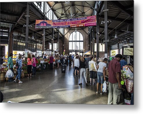  Detroit Metal Print featuring the photograph Eastern Market Detroit Saturday by John McGraw