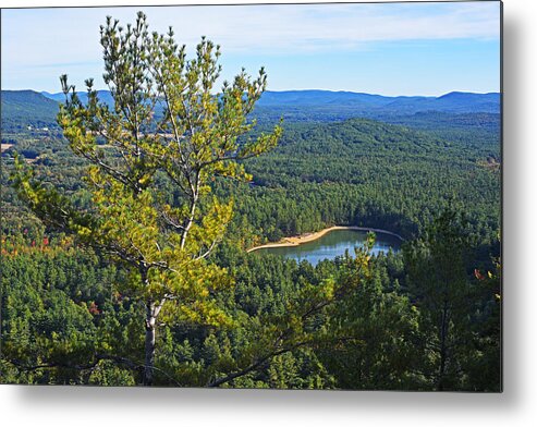 Echo Metal Print featuring the photograph Echo Lake from Cathedral Ledge Bartlett New Hampshire by Toby McGuire
