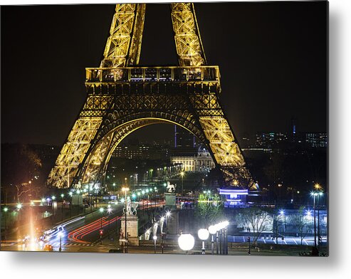 Paris Metal Print featuring the photograph Eiffel Tower by Andrew Soundarajan