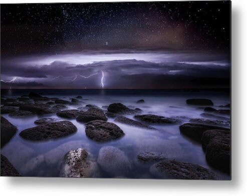 Landscape Metal Print featuring the photograph Electric dreams by Jorge Maia