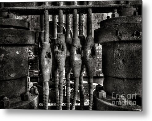 Detroit Metal Print featuring the photograph Elevator cables by Mark Graf