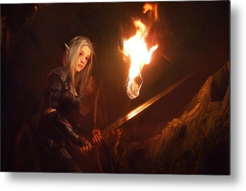 Elf Metal Print featuring the digital art Elf by Maye Loeser