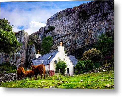 Andy Beattie Metal Print featuring the photograph Elgol Cottage, Skye by Andy Beattie