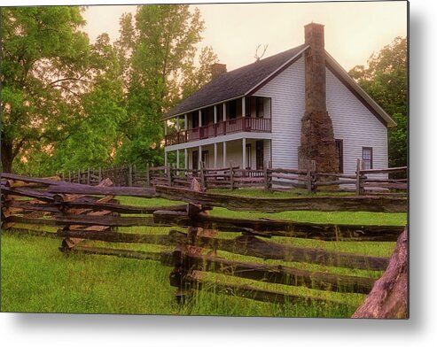 Elkhorn Tavern Metal Print featuring the photograph Elkhorn Tavern at Pea Ridge - Arkansas - Civil War by Jason Politte