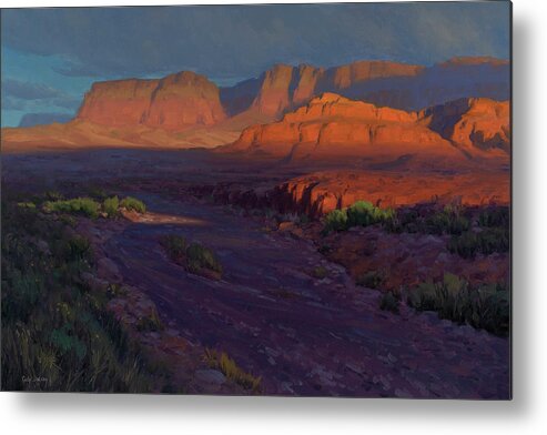 Western Landscapes Metal Print featuring the painting Emerging 24x36 by Cody DeLong