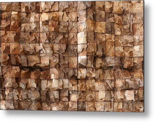 Texture Metal Print featuring the photograph End grain 132 by Michael Fryd