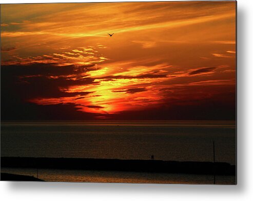 Landscape Metal Print featuring the photograph End of Day by David Stasiak