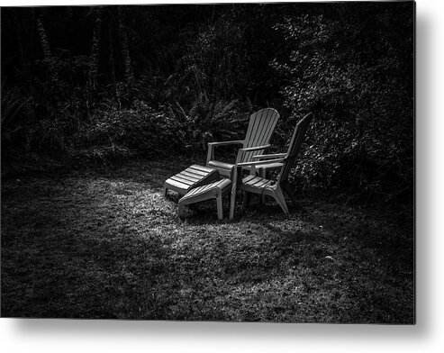 Chair Metal Print featuring the photograph End of Summer by Inge Riis McDonald