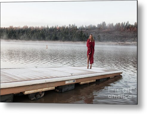 Bikini Metal Print featuring the photograph End of the dock by Scott Sawyer