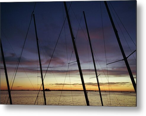 Dunedin Metal Print featuring the photograph End to a Day of Sailing by Daniel Woodrum