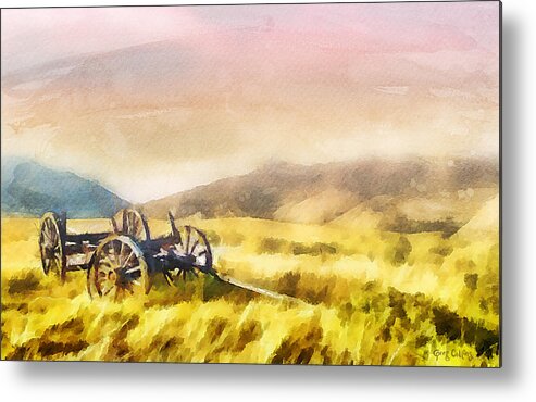 Wagon Metal Print featuring the painting Enduring Courage by Greg Collins